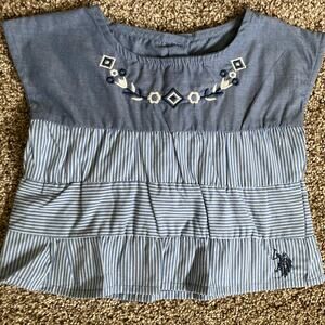 U.S. POLO ASSN. Chambray Blouse Kids 3/6 Months